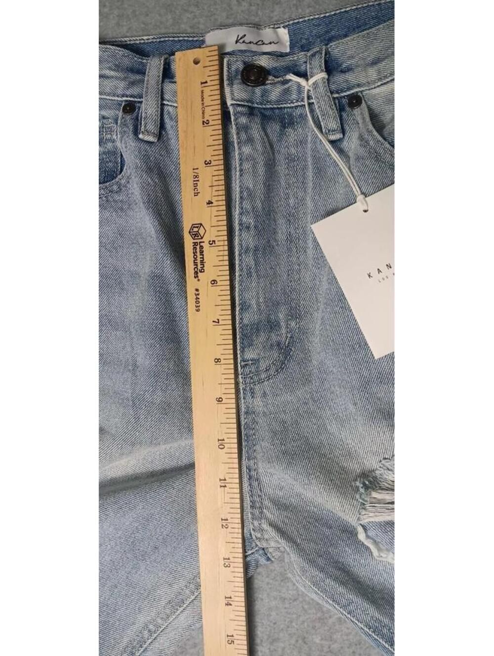 NWT! Kancan Distressed Jeans Womens Size 5/26 Light Blue 5 Pocket - Picture 5 of 13